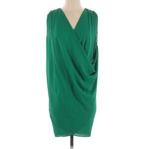 James Lacroix Green Sleeveless Drape Front Dress Size S A000980